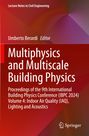 Titel: "Multiphysics and Multiscale Building Physics". Rote und orangefarbene abstrakte Hintergründe. Springer-Logo.