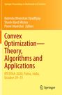 Cover mit Text: "Convex Optimization—Theory, Algorithms and Applications". Herausgeber: Upadhyay, Mishra, Maréchal. Springer-Logo.