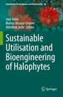 Text: "Sustainable Utilisation and Bioengineering of Halophytes". Rote Blumen und grünes Laub im Hintergrund. Springer-Logo unten.