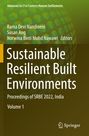 Titel: Sustainable Resilient Built Environments. Untertitel: Proceedings of SRBE 2022, India, Volume 1. Oben: Autorennamen. Unten: Springer-Logo. Hintergrund: Grünes Muster.