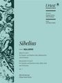 Text: Sibelius, Kullervo, Sätze III und V, op. 7. Illustration: Eine dekorative, florale Verzierung links.