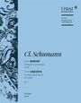 Cl. Schumann: Konzert für Klavier und Orchester a-moll, op. 7. Verzierter Engel links, Blau mit floralem Muster.