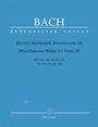 Johann Sebastian Bach (1685-1750): Einzeln überlieferte Klavierwerke III BWV 992, 993, 989, 963, 820, 823, 832, 833, 822, 998, Noten