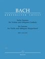 : 6 Sonaten für Violine und obligates Cembalo BWV 1014-1019, Cembalopartitur und 2 Stimmen, Noten