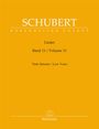 "Schubert", "Bärenreiter Urtext", "Lieder", "Band 11 / Volume 11", "Tiefe Stimme / Low Voice". Gelbes Cover, schlichtes Design.
