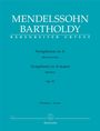 Felix Mendelssohn Bartholdy: Sinfonie Nr.4 A-Dur op.90 (Italienische), Partitur, Noten