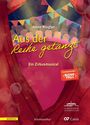 Text: "Anne Riegler. Aus der Reihe getanzt. Ein Zirkusmusical. Ausgezeichnet. Bühne frei!"  
Logo: Rote Bühnenvorhänge mit bunten Wimpeln.