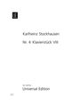 Karlheinz Stockhausen: Klavierstück VIII für Klavier Nr. 4 (1954), Noten