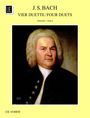 Johann Sebastian Bach (1685-1750): 4 Duette für Violine und Viola nach BWV 802-805, Noten