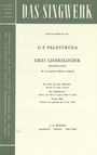 Giovanni Pierluigi da Palestrina: 3 Liebeslieder (Madrigale) für 4 gemischte Stimmen a cappella, Noten