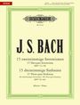 Johann Sebastian Bach: 15 zweistimmige Inventionen BWV772-786 und 15 dreistimmige Sinfonien BWV787-801, Noten