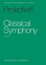 "Serge Prokofieff | Classical Symphony in D I for orchestra", Schriftzug "Prokofieff Classical Symphony Full score", grüner Hintergrund.