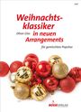 "Weihnachtsklassiker in neuen Arrangements" von Oliver Gies. Mehrere rote und goldene Weihnachtskugeln.
