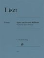 Text: "Liszt, Urtext, Après une lecture du Dante, Fantasia quasi Sonata, G. Henle Verlag, 1660". Blaues Cover.