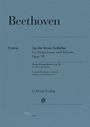 "Beethoven. An die ferne Geliebte für Singstimme und Klavier Opus 98. G. Henle Verlag. Blauer Hintergrund."