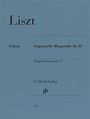 „Liszt“, „Ungarische Rhapsodie Nr. 11“, „Urtext“, „Hungarian Rhapsody no. 11“, „G. Henle Verlag“. Blaues Cover.