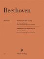 „Beethoven“, „Horizons“, „Notturno D-dur op. 42 für Viola und Klavier“, „HenleVerlag“. Braunes Design, schlicht.