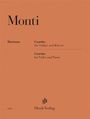 "Monti", "Horizons", "Czardas für Violine und Klavier", "Czardas for Violin and Piano", Henle Verlag Logo unten.