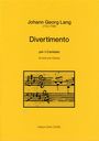 Johann Georg Lang: Divertimento, Noten