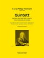 Georg Philipp Telemann: Quintett für Viola, Oboe (oder Oboe d'amore), Flöte, Violoncello und Cembalo E-Dur, Noten