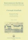 Christoph Schaffrath: Konzert Es-Dur für Cembalo und Streicher, Noten