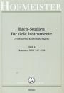 : Bach-Studien für tiefe Instrumente, Noten