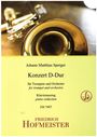 Johannes Matthias Sperger: Konzert D-Dur für Trompete und Orchester, Noten