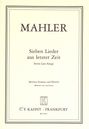 Gustav Mahler: Sieben Lieder aus letzter Zeit, Noten