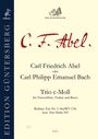 Abel oder C.P.E. Bach: Sieben Berliner Trios, Nr. 5 für Querflöte, Violine und Bass c-Moll AbelWV C56 (Helm 592), Noten