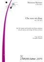 Marianna Martines (1744-1812): Che non mi disse Arie für Sopran und Streicher mit Basso continuo (1767), Noten