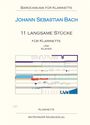 Johann Sebastian Bach: 11 langsame Stücke für Klarinette und Klavier, Noten