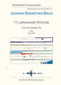 Johann Sebastian Bach: 11 langsame Stücke für Klarinette und Klavier, Noten