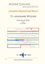 Johann Sebastian Bach: 11 langsame Stücke für Altflöte in G und Klavier, Noten