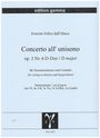 Evaristo Federico dell' Abaco: Concerto all'unisono op. 2 Nr. 6 D-Dur für Streichorchester und Cembalo, Noten