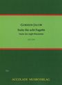 Gordon Jacob, Suite für acht Fagotte, ACC.2110. Grünes musikalisches Notenheft mit rotem Rand, Accolade Musikverlag.