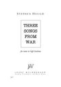 Stephen Hough: Three Songs from War, Noten