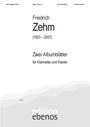 Friedrich Zehm: Zwei Albumblätter für Klarinette und Klavier, Noten