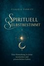 „Spirituell Selbstbestimmt: Eine Einweihung in deine mystischen und priesterlichen Gaben“ in goldener Schrift auf dunklem Hintergrund mit symbolischem Mond- und Sonnenmotiv.