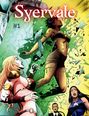 "Syervale #1" steht oben. Eine Frau bricht durch grünes Glas, während drei weitere Figuren erschrocken zusehen.