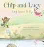 Text: "Chip and Lucy: Lucy Learns To Fly." Ein Biber in grünen Latzhosen und eine fliegende Ente tragen Kleidung.