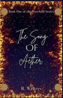 „Book One of the Starchild Series“, „The Song of Aether“, „R. Walters“. Hintergrund aus Flammen und Sternen.