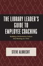 „The Library Leader’s Guide to Employee Coaching“ von Steve Albrecht. Rautenmuster in Braunrot.