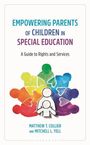 "Empowering Parents of Children in Special Education" - Hand in Hand kreisförmig in bunten Farben; zentrales Symbol.