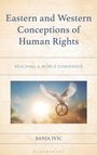 Titel: "Eastern and Western Conceptions of Human Rights", Untertitel: "Reaching a World Consensus", Autor: Sanja Ivic. Illustration: Eine fliegende Taube mit einem Kranz im Schnabel vor einem sonnigen Himmel.