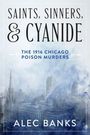 "SAINTS, SINNERS, & CYANIDE: THE 1916 CHICAGO POISON MURDERS" von Alec Banks. Skyline von Chicago im Nebel.