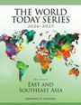 "The World Today Series 2026-2027, East and Southeast Asia, 58th Edition, Lawrence R. Sullivan." Bunter Weltkartenhintergrund.