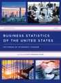 "Business Statistics of the United States", Bilder von Industrieanlagen, Geschäftstreffen, Baugerüst bei Sonnenuntergang und Münzen.