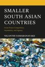 Text: "Smaller South Asian Countries: Great-Power Competition, Asymmetry, and Agency" von Nilanthi Samaranayake. Abstraktes Wasserbild.