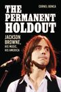 "The Permanent Holdout" von Cornel Bonca, Jackson Browne darüber. Porträt eines Mannes mit Mikrofon im Vordergrund.