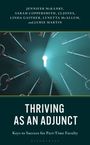 Buchtitel: "Thriving as an Adjunct". Mehrere Schlüssel umgeben ein leuchtendes Schlüsselloch.
